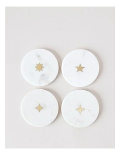 Wonderland Coaster Set of 4 in Marble