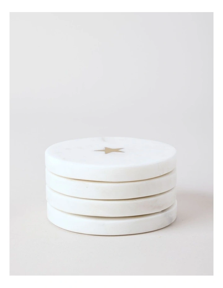 Wonderland Coaster Set of 4 in Marble image 2