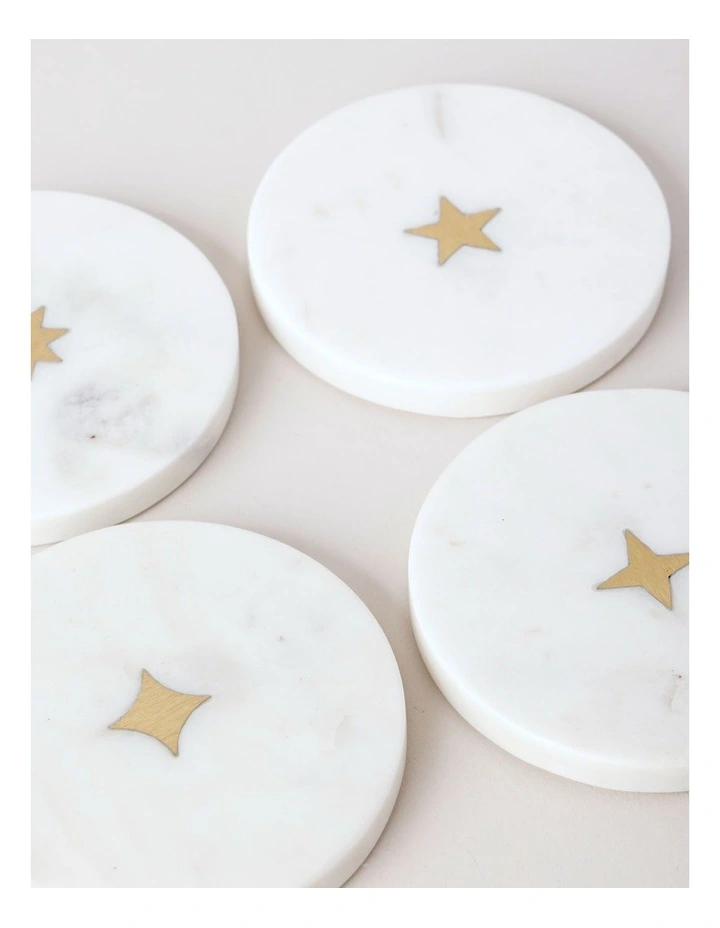Wonderland Coaster Set of 4 in Marble image 3