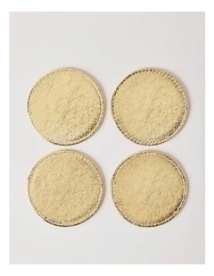 Metallic Coaster Set of 4 in Gold