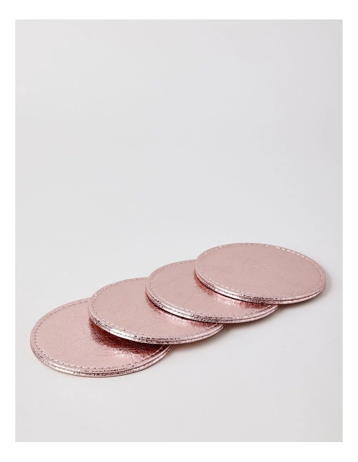 Metallic Coaster Set of 4 in Pink image 2