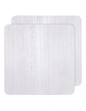 Wash Veneer Placemat 2 Pack in White