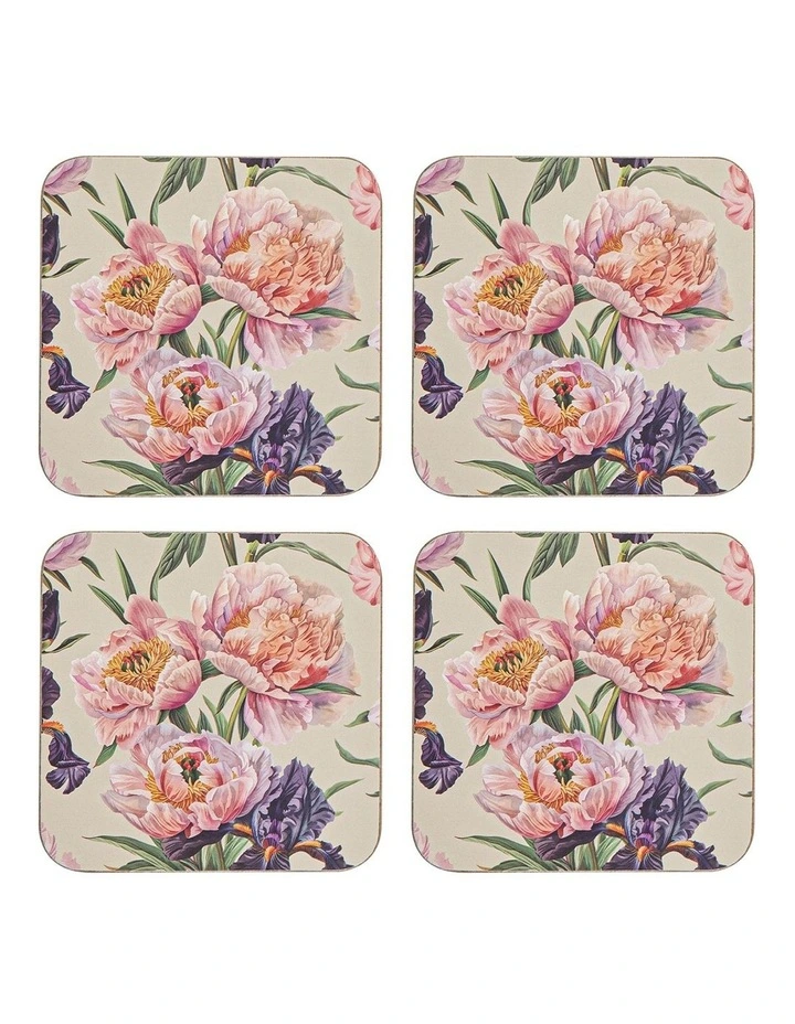 Hardboard Coventry Square Coaster 4 Pack in Multi image 1