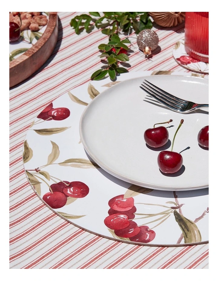 Cherry Hard Placemat Set of 4 in Multi image 2