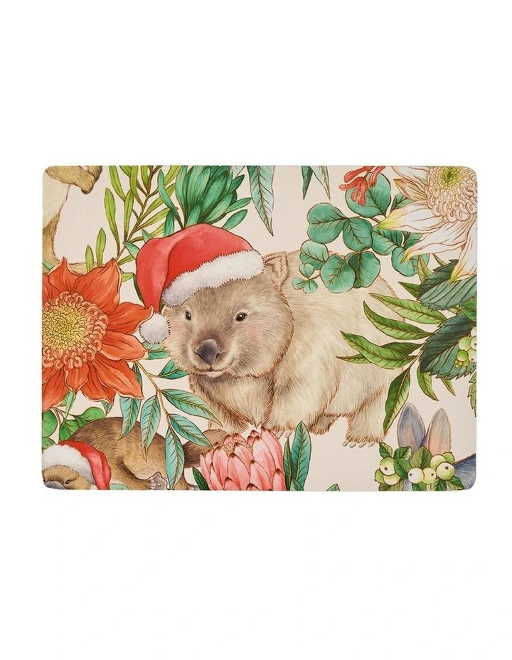 Bush Christmas Hardback Placemat Set of 4 in Multi image 3