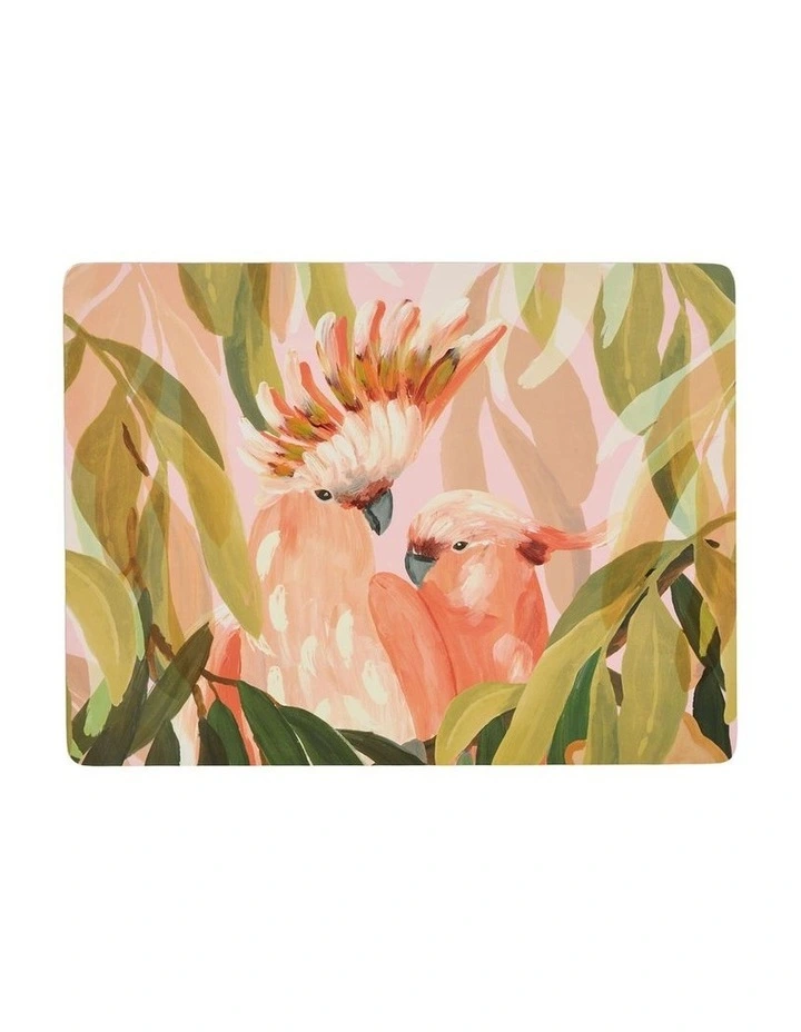 Australian Bush Birds Hardback Placemat Set of 4 in Multi image 2