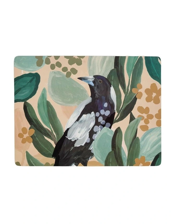 Australian Bush Birds Hardback Placemat Set of 4 in Multi image 4