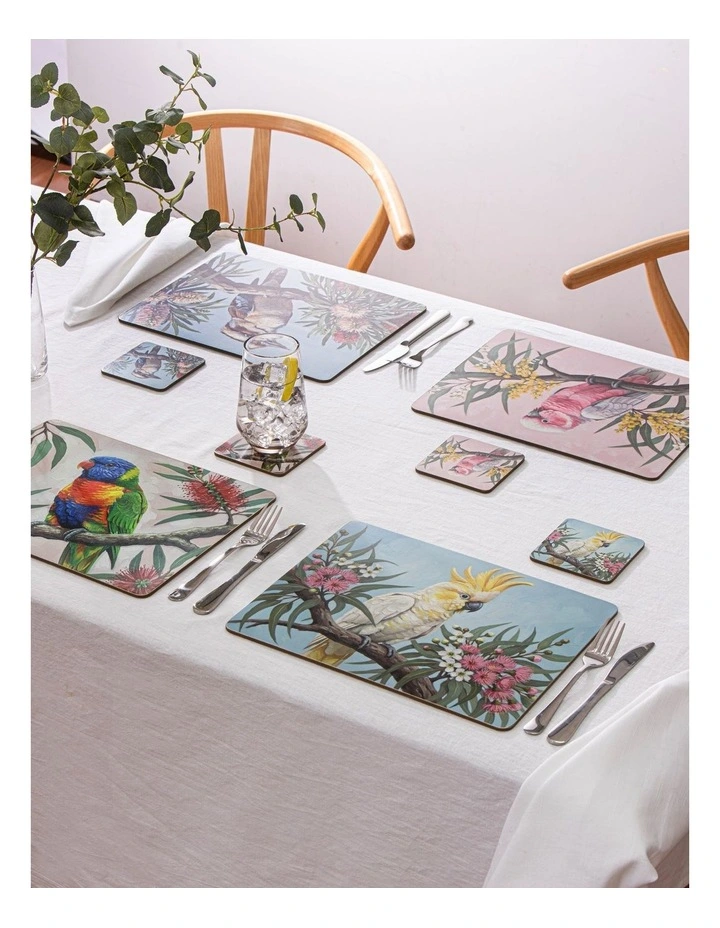 Hardboard Feathered Friends Rectangle 4pk Placemat image 2