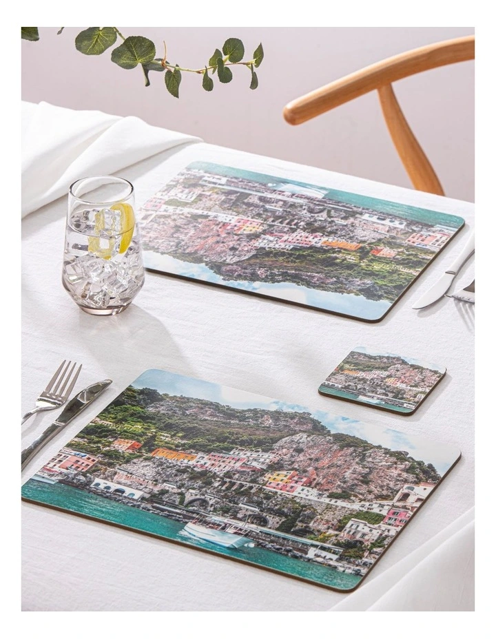 Hardboard Amalfi Rectangle 4pk Placemat image 2