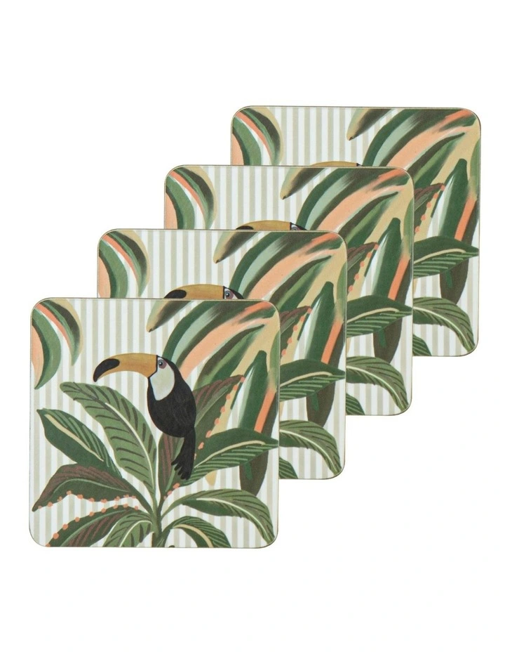 Hardboard Colonial Sqaure 4pk Coaster image 1