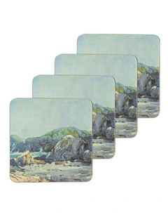 Hardboard Coastline  Square 4pk Coaster