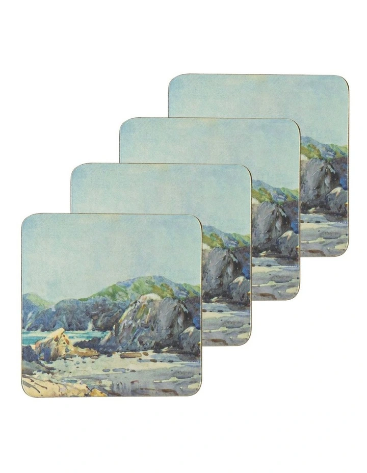 Hardboard Coastline Square 4pk Coaster image 1