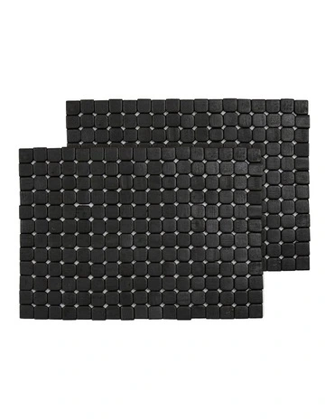 Alex Placemat 2 Pack in Black