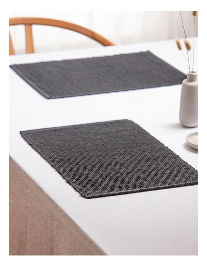 Newport Placemat 4 Pack in Black image 2