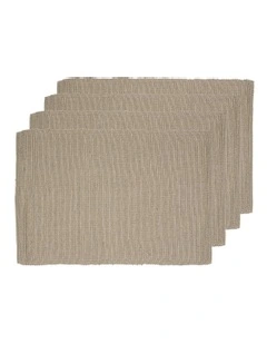 Newport Placemat 4 Pack in Flax