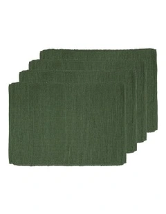 Newport Moss 4 Pack Placemat in Green