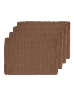 Newport Placemat 4 Pack in Terracotta