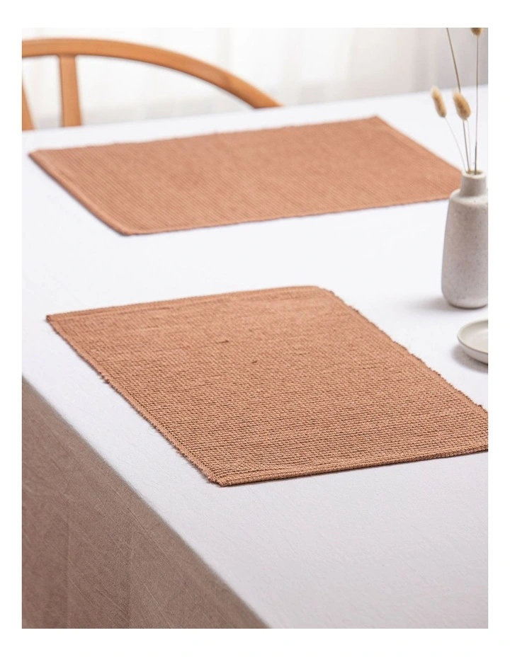Newport Placemat 4 Pack in Terracotta image 2