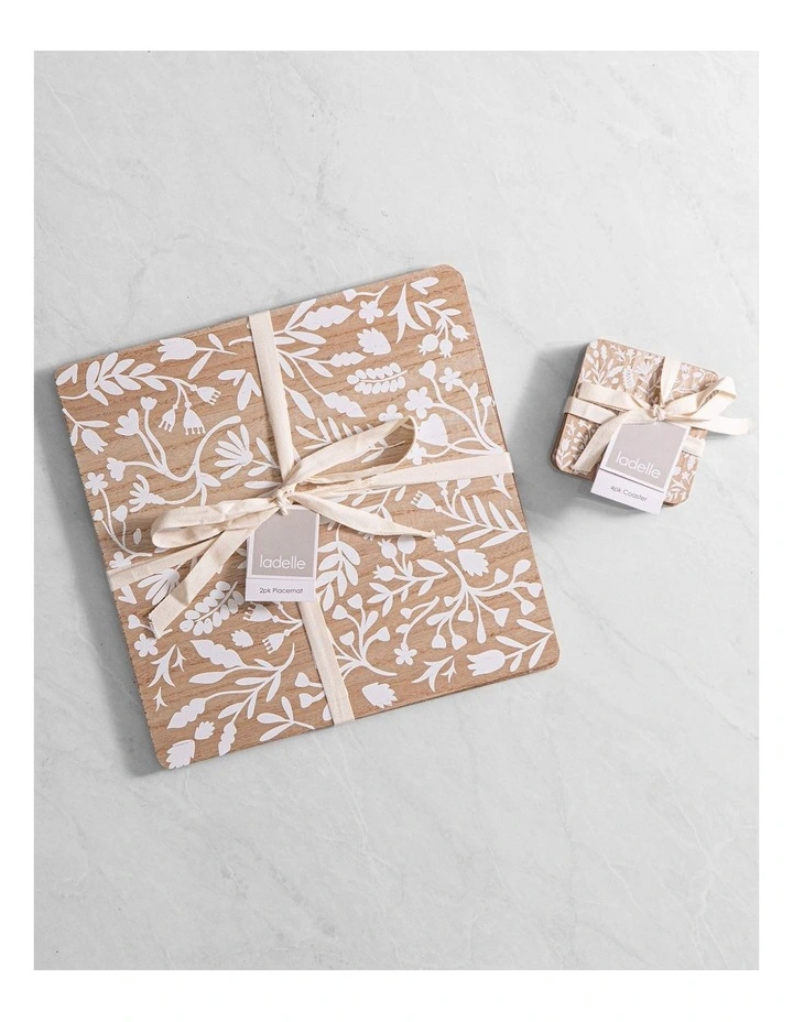 Veneer Foliage 2pk Placemat White image 2