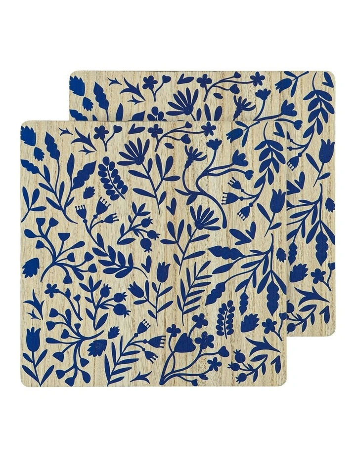 Veneer Foliage 2pk Placemat Blue image 1