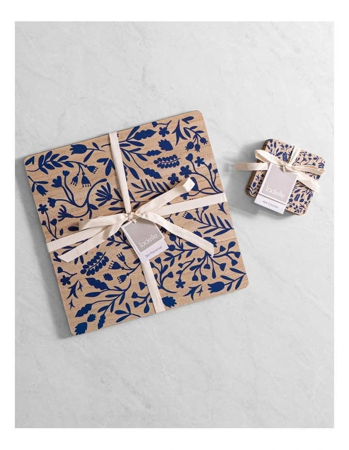 Veneer Foliage 2pk Placemat Blue image 2