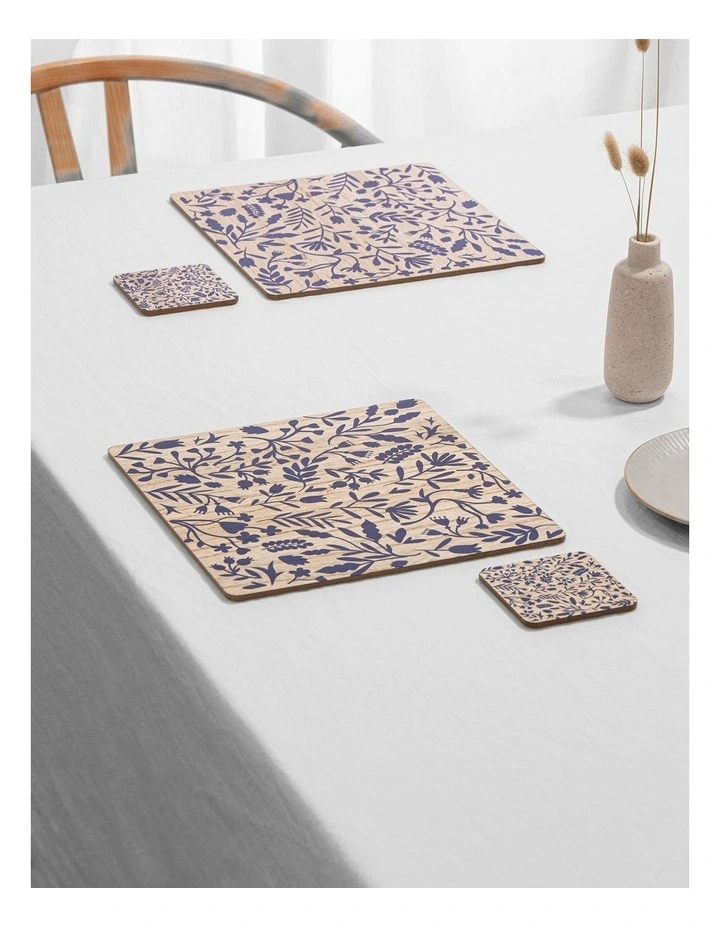 Veneer Foliage 2pk Placemat Blue image 3