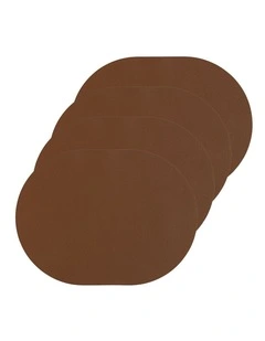 Hugo Oval Tan 4pk Placemat