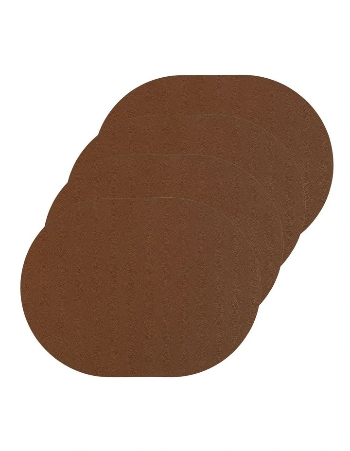 Hugo Oval Tan 4pk Placemat image 1