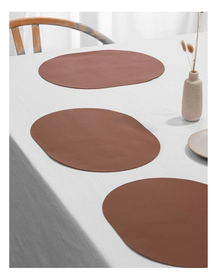 Hugo Oval Tan 4pk Placemat image 2