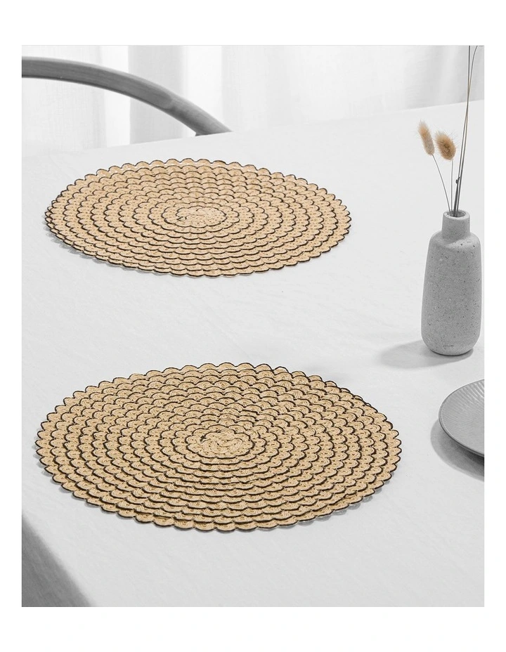 Fleur Charcoal/Calico 4pk Placemat image 2