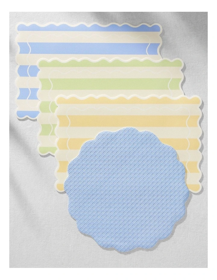 Banda Leather Look Placemat 38cm in Blue image 6