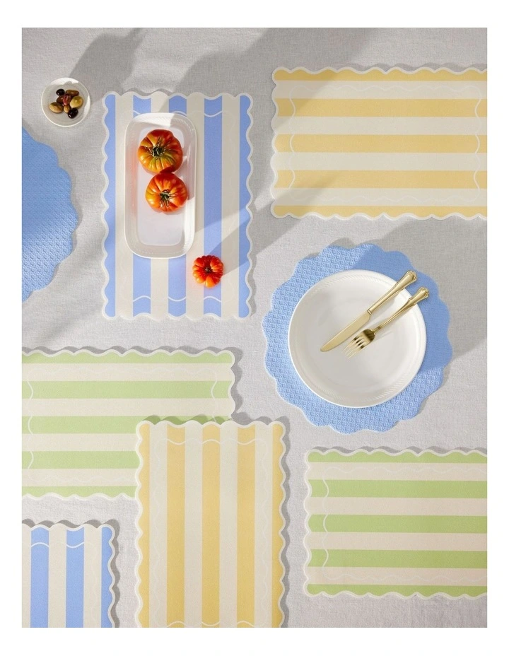 Banda Leather Look Placemat 38cm in Blue image 7