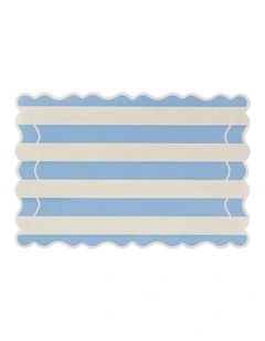 Banda Stripes Scallop Placemat 45x30cm Blue
