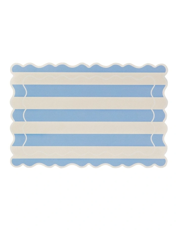 Banda Stripes Scallop Placemat 45x30cm Blue image 1