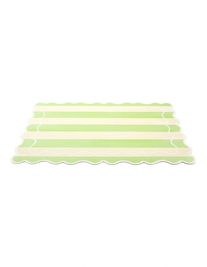 Banda Stripes Scallop Placemat 45x30cm Mint image 2