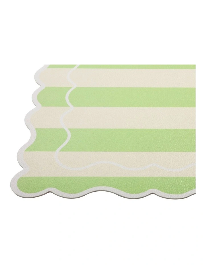 Banda Stripes Scallop Placemat 45x30cm Mint image 4