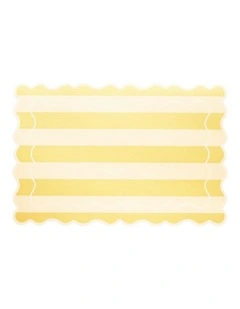 Banda Stripes Scallop Placemat 45x30cm Butter