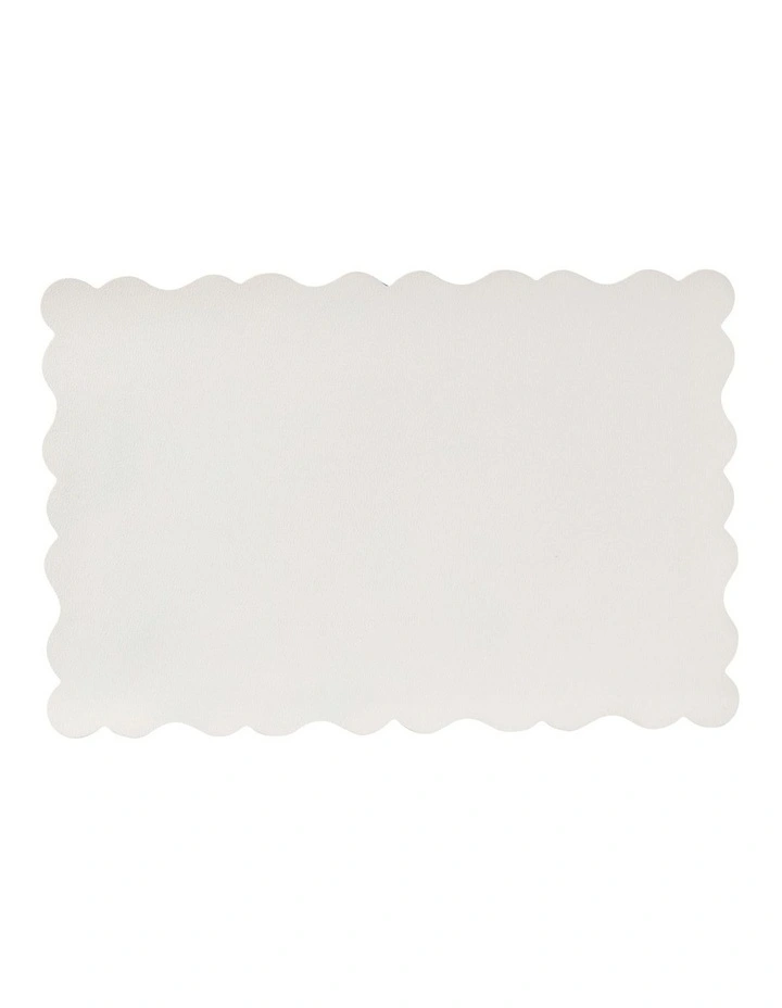 Banda Stripes Scallop Placemat 45x30cm Butter image 3