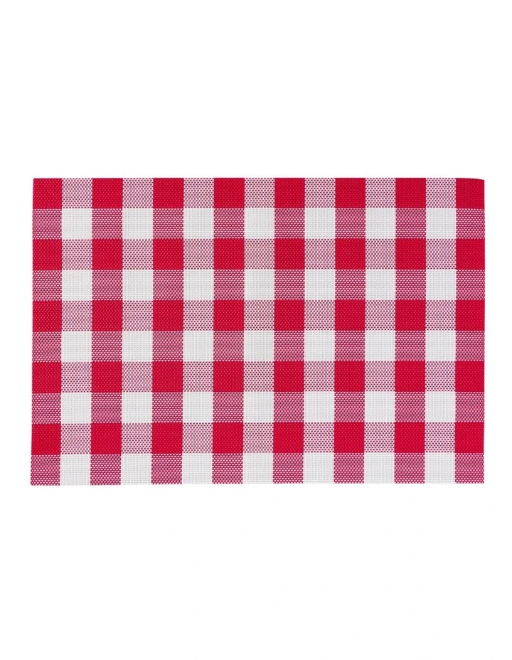 Trattoria Placemat 45x30cm Red Check image 1