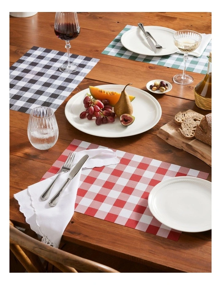 Trattoria Placemat 45x30cm Green Check image 5