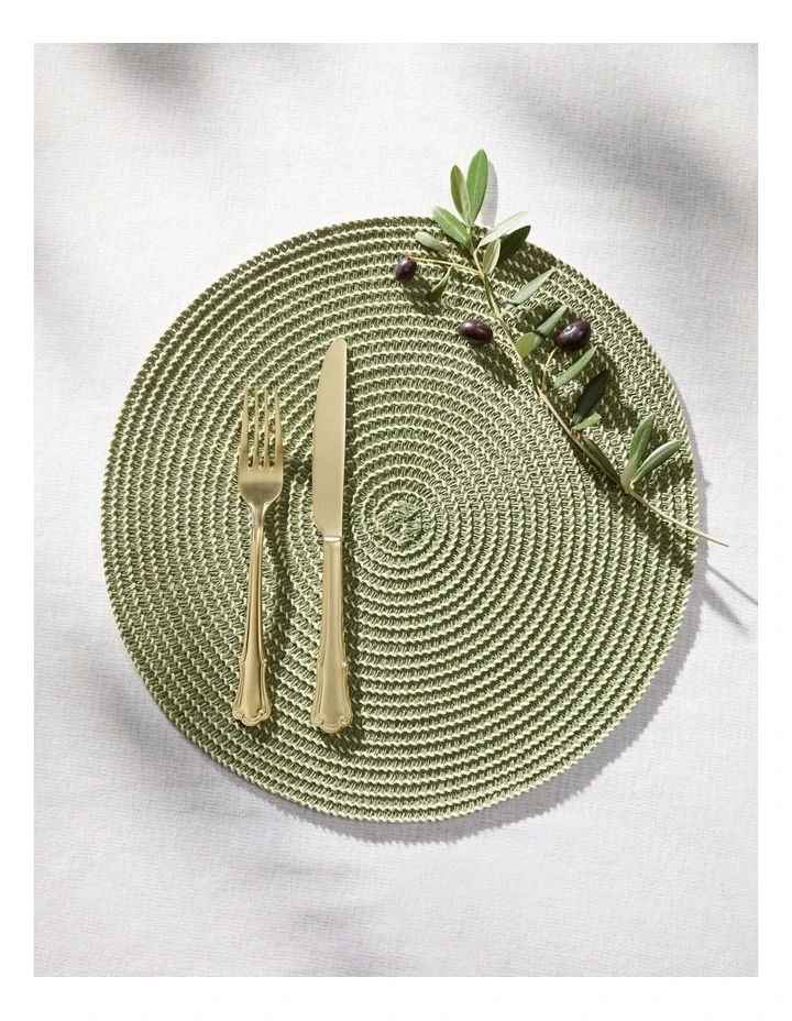 Cala Woven Placemat 36cm Green image 5