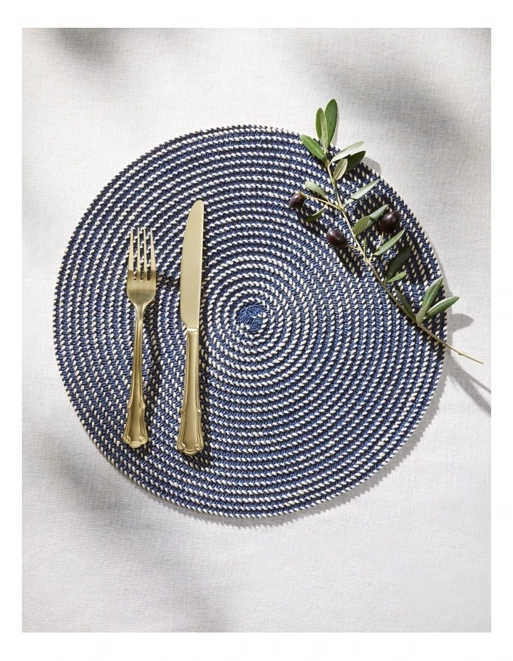 Cala Woven Placemat 36cm Navy image 5