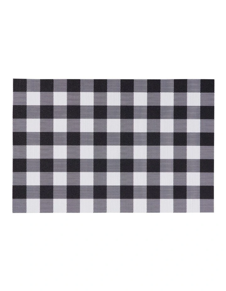 Trattoria Placemat 45x30cm Black Check image 1