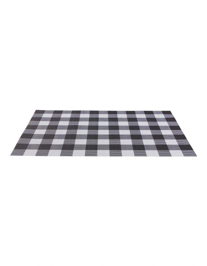 Trattoria Placemat 45x30cm Black Check image 2