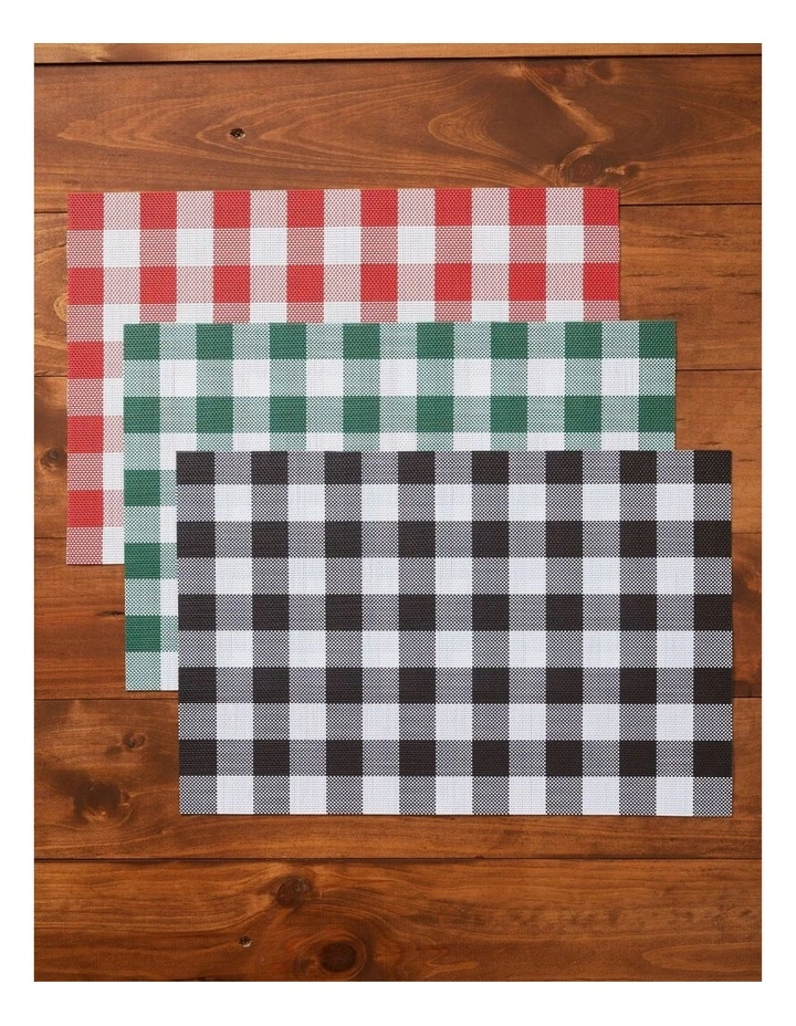 Trattoria Placemat 45x30cm Black Check image 4