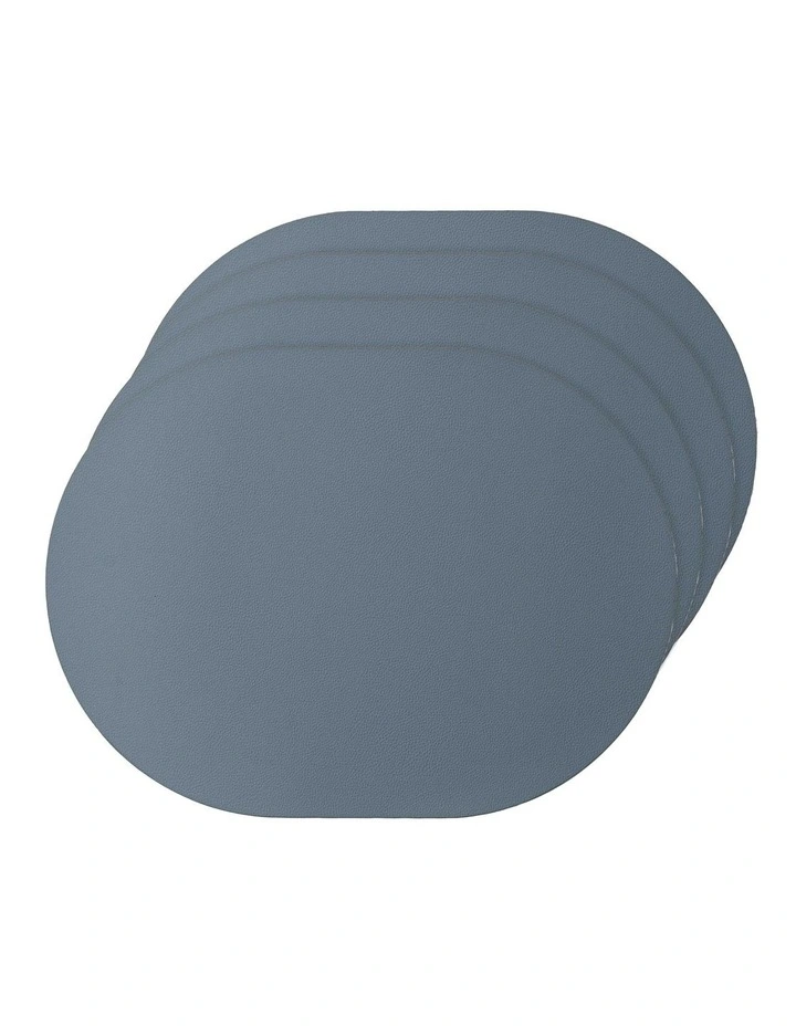 Hugo Oval Placemat 4 Pack in Steel image 1