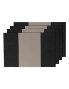 Arden Placemat 4 Pack in Black