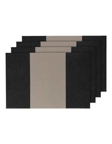 Arden Placemat 4 Pack in Black