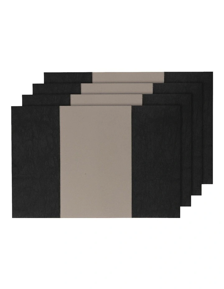 Arden Placemat 4 Pack in Black image 1