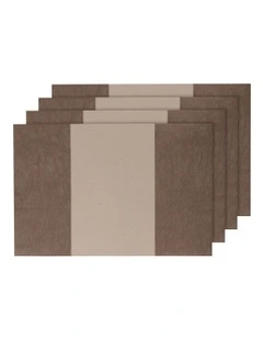 Arden Placemat 4 Pack in Taupe